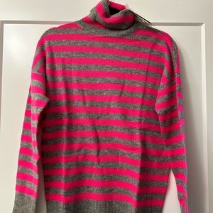 Shopbop Jumper 1234 - Stripe Cashmere Turtleneck Pullover